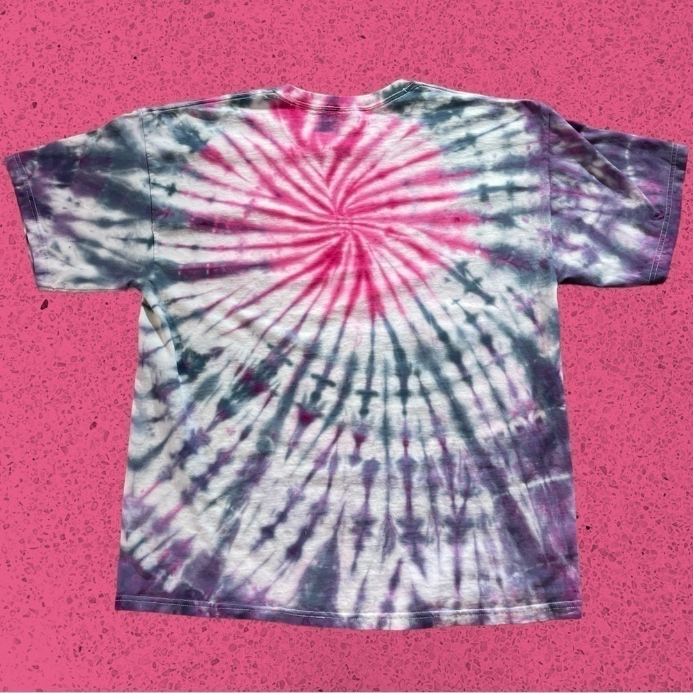 Custom handmade tourist tie dye t shirt dead head Utah Idaho bear lake XL gorp - Picture 4 of 6
